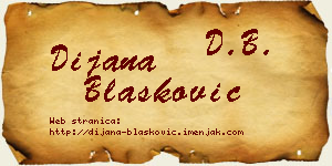 Dijana Blašković vizit kartica